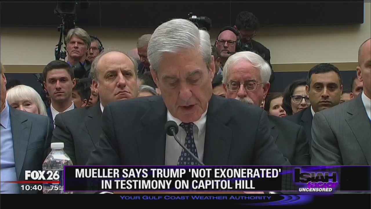 Mueller says Trump 'not exonerated' in testimony on Capitol Hill