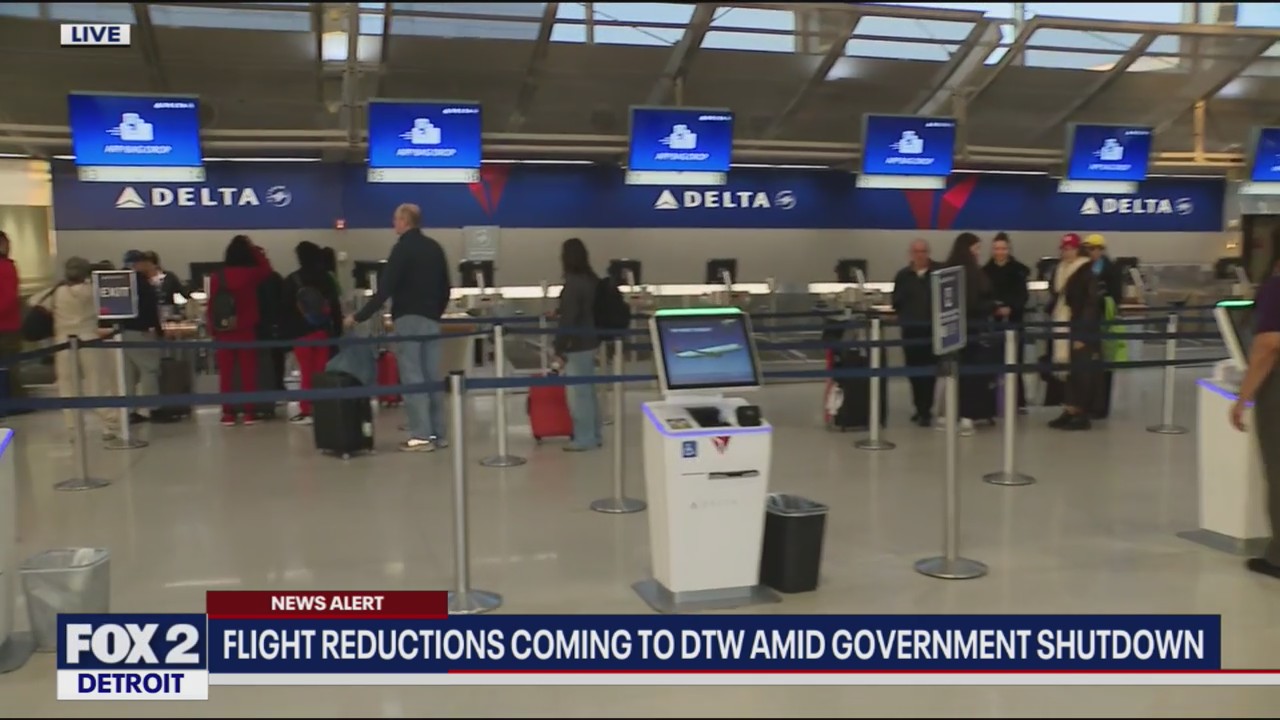 Detroit Metropolitan Airport expecting departure reductions Friday