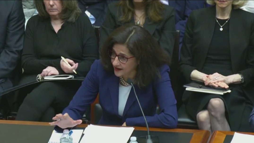 Columbia University president speaks to Congress