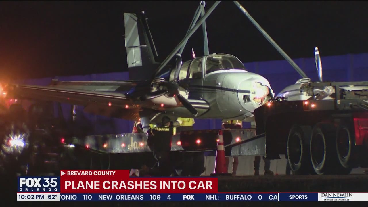 Small plane crash-lands on road in DeLand; 2 hurt, officials say