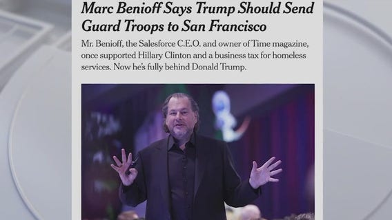 Benioff faces pushback after calling on Trump to send guard troops to SF
