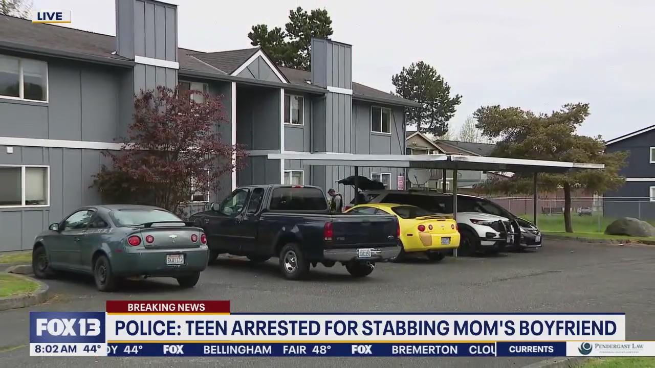 Teen arrested for stabbing mom's boyfriend in Pierce County