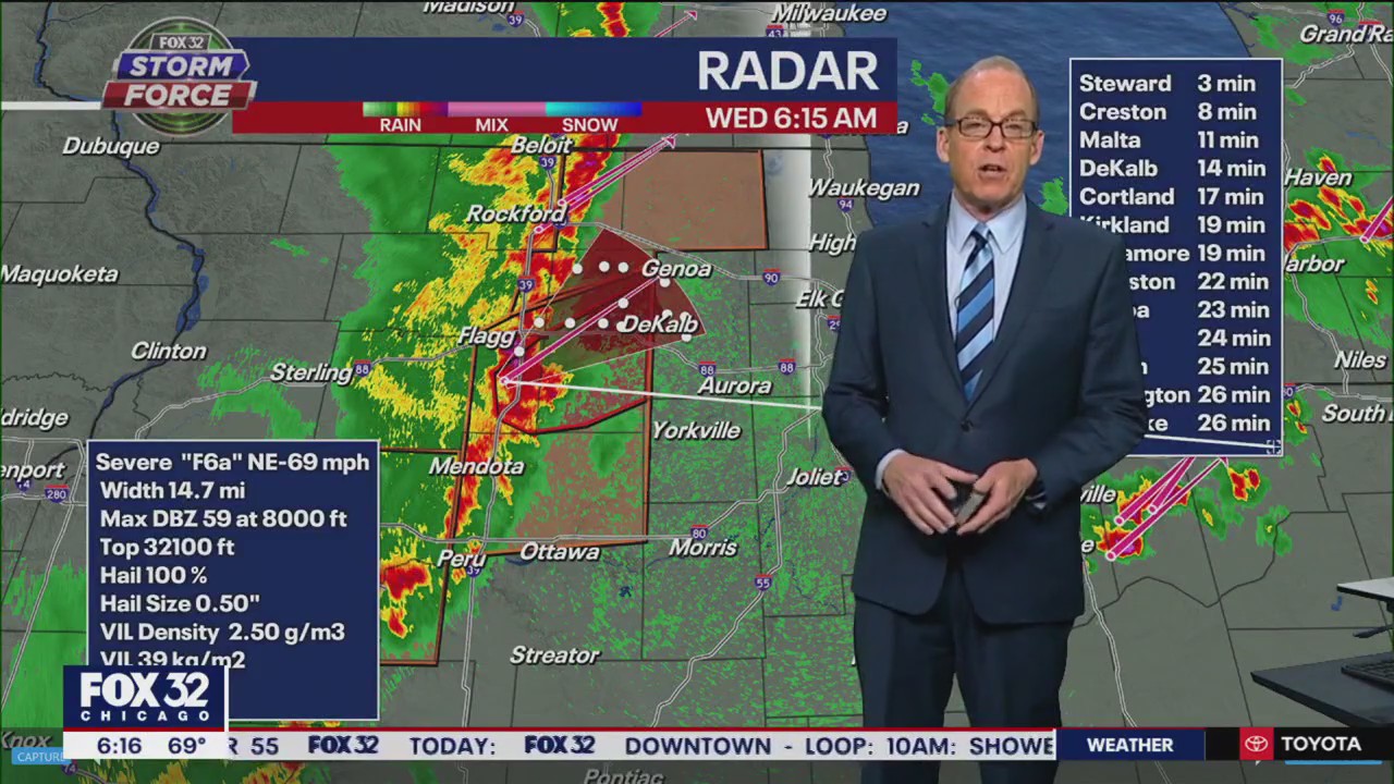 Tornado warning issued for DeKalb County this morning