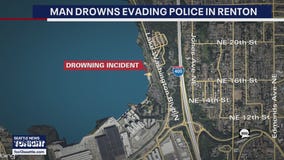 One person drowns evading police in Renton, WA