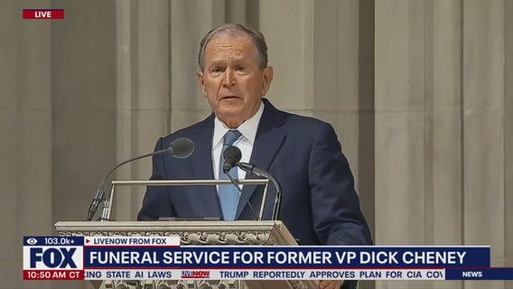 President Bush delivers tribute to Dick Cheney