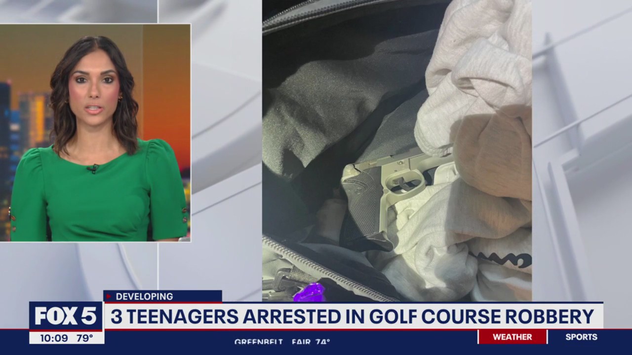 3 teens arrested, guns seized following multiple robberies at Reston golf course | FOX 5 DC