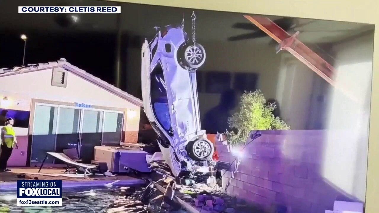 Driver ejected into backyard swimming pool in Nevada