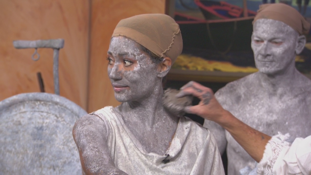 Rita Garcia gets transformed into living sculpture from Roman Empire