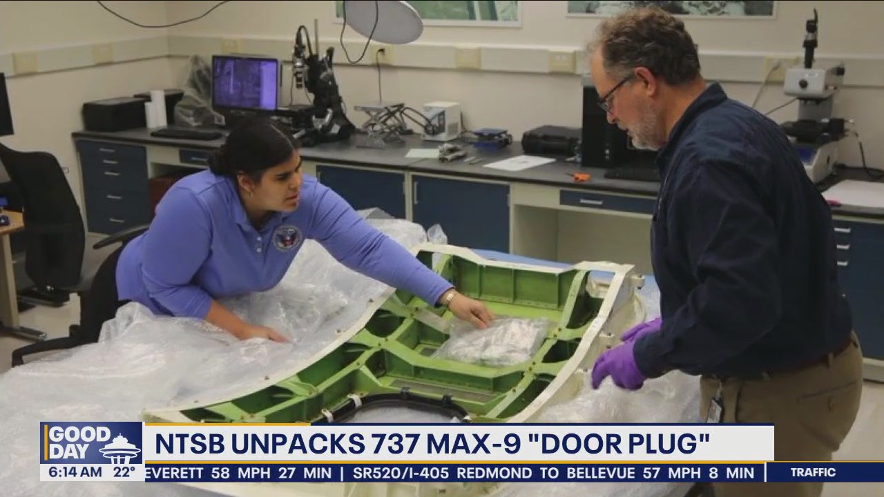NTSB investigators analyzing 737-9 MAX door plug that fell off Alaska Airlines flight