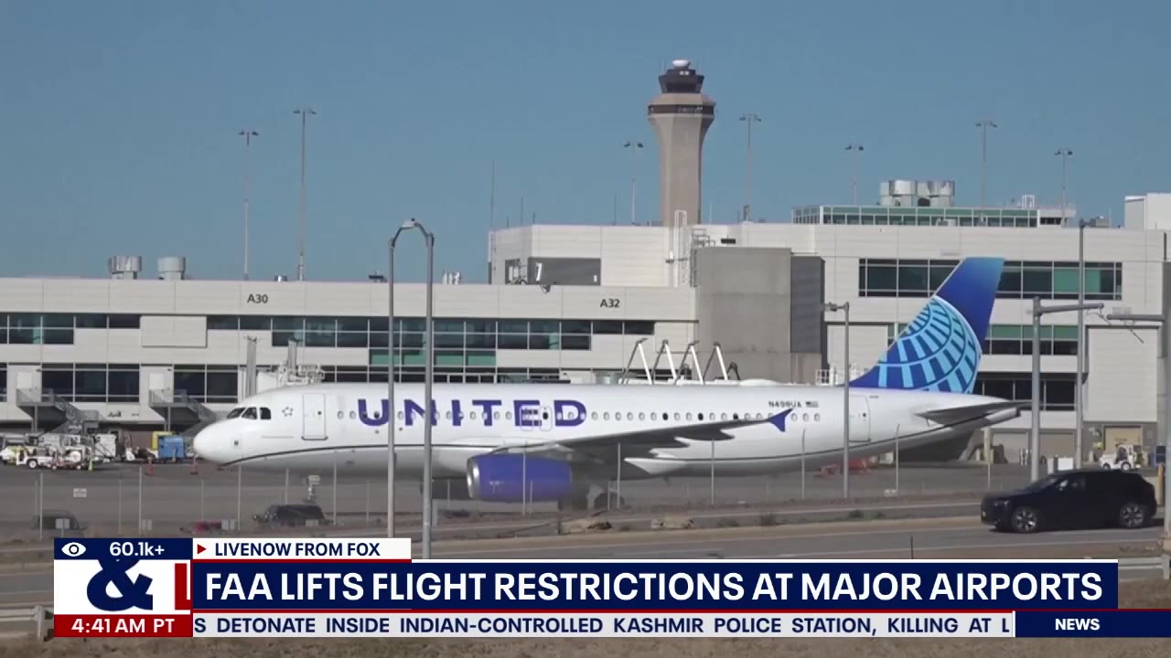 FAA Lifts Flight Restrictions at Major Airports