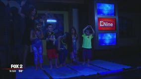 Family Glowga party at Born Yoga