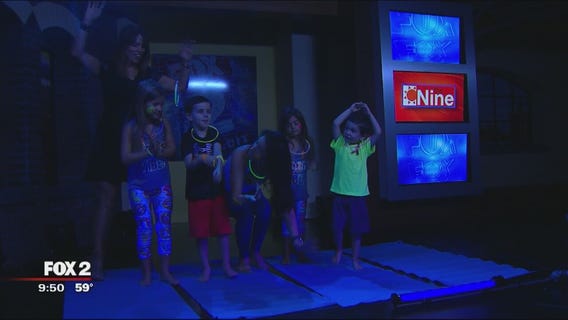 Family Glowga party at Born Yoga