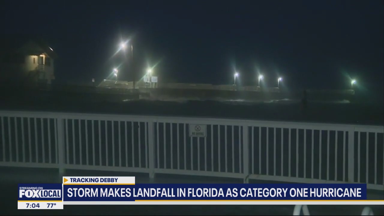 Hurricane Debby makes landfall as Cat. 1 storm