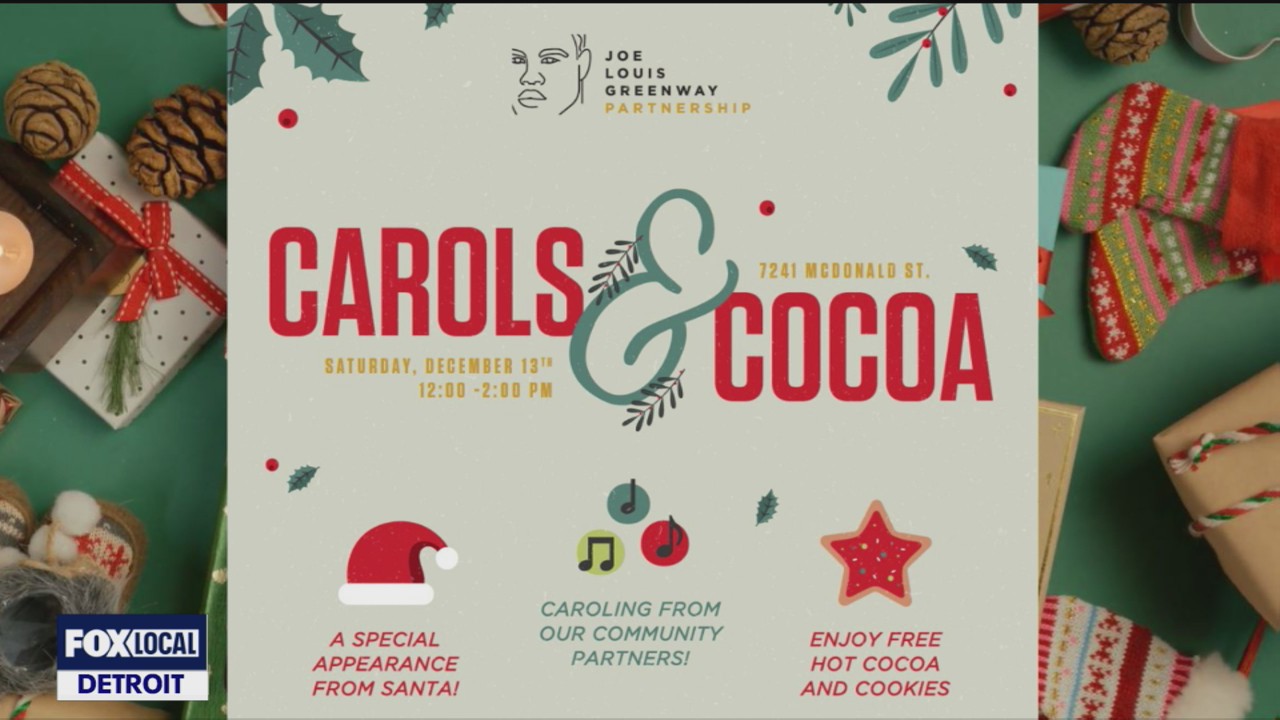 Celebrate the holiday season with warmth, music, and community at Carols & Cocoa at the Joe Louis Greenway