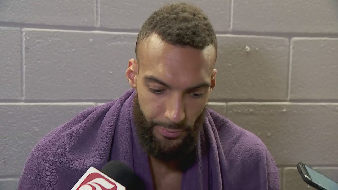 Rudy Gobert reacts to Game 3 loss to Mavericks