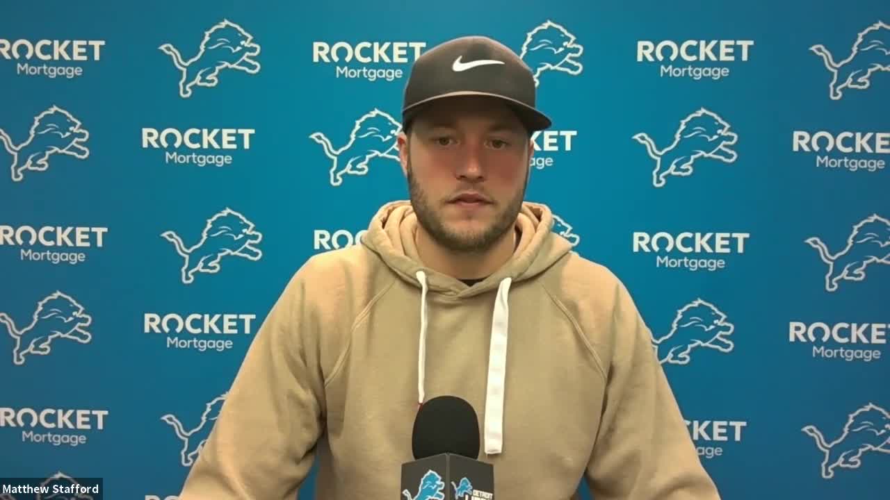 WATCH - Matthew Stafford discusses loss to Panthers, looks ahead to Thanksgiving