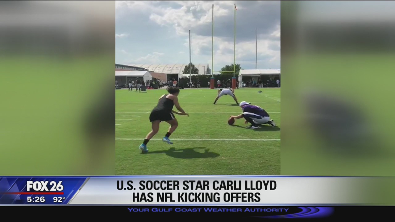 U.S. soccer star Carli Lloyd has NFL kicking offers