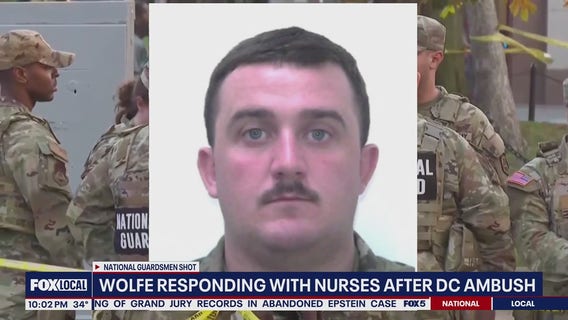 National Guard SSgt Andrew Wolfe shows signs of recovery after DC ambush