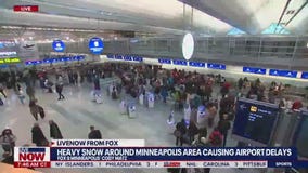 Heavy snow causes airport delays in Minneapolis