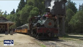 Ride a steam train through the redwoods at Roaring Camp Railroad