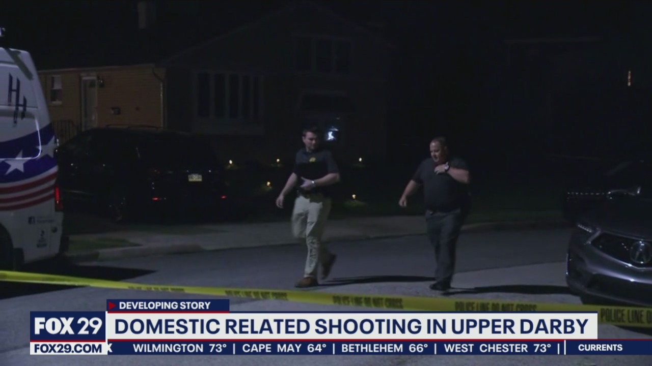 Upper Darby police investigate domestic-related shooting; 1 person in custody