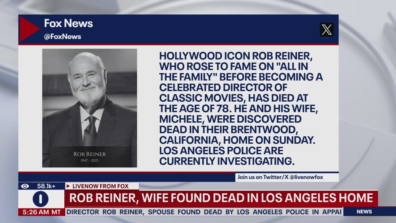 Rob Reiner, wife found dead in Los Angeles home