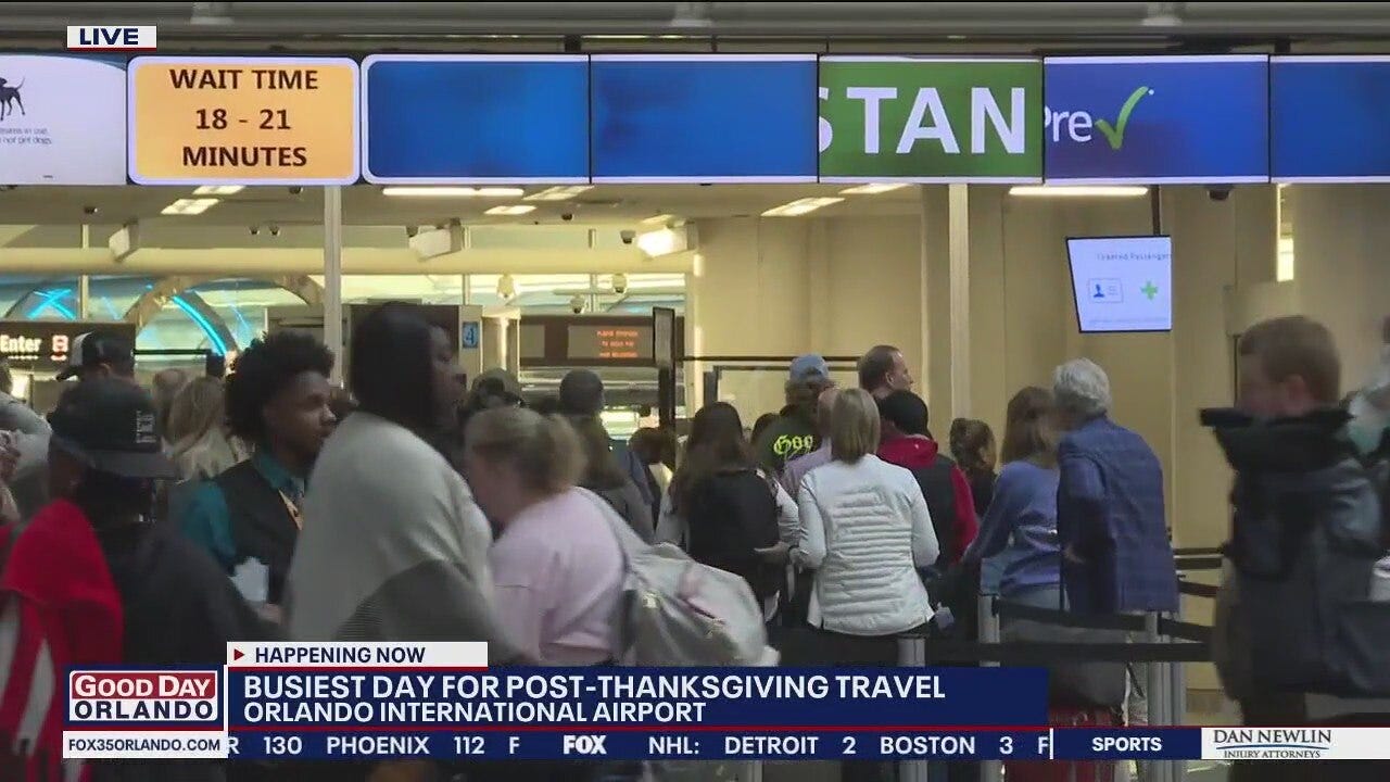 Post holiday travelers pack Orlando's airport