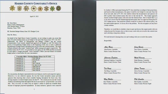 Harris County Constables voice frustration after nearly $4 million taken from their budget