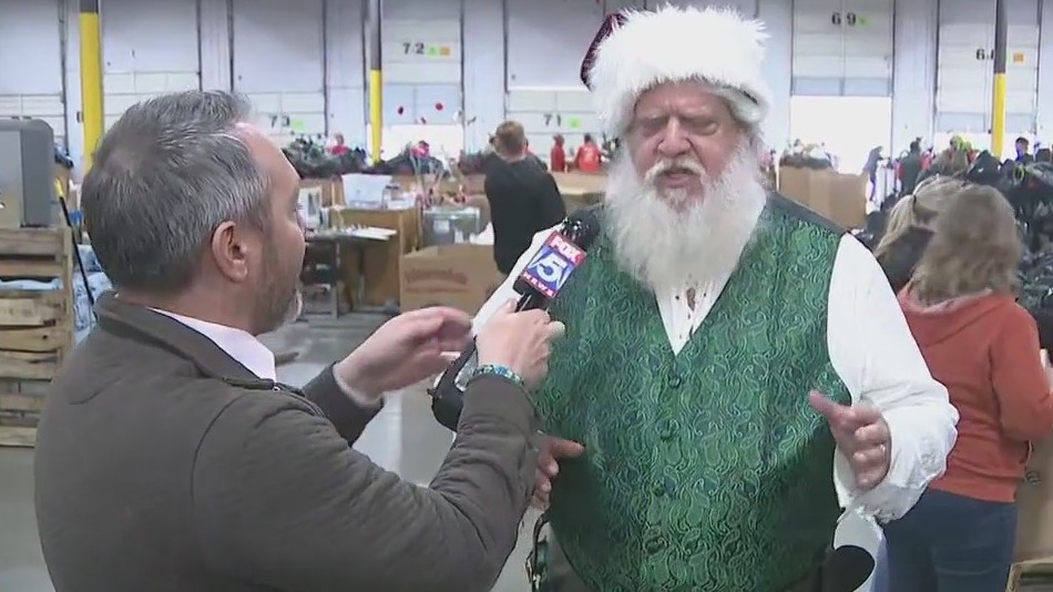 Crunch time at Toys for Tots warehouse