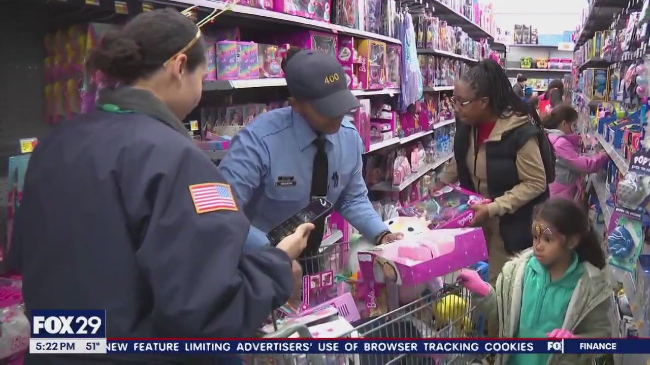 Shop with a Cop event sees Philly police take kids holiday shopping