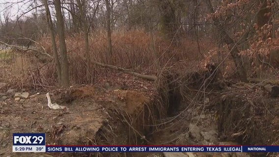 Philadelphia family believes heavy rain moved family graves at Delco cemetery
