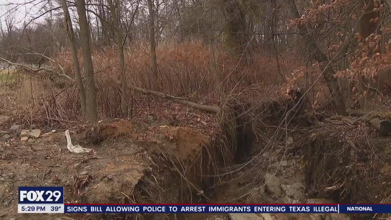 Philadelphia family believes heavy rain moved family graves at Delco cemetery