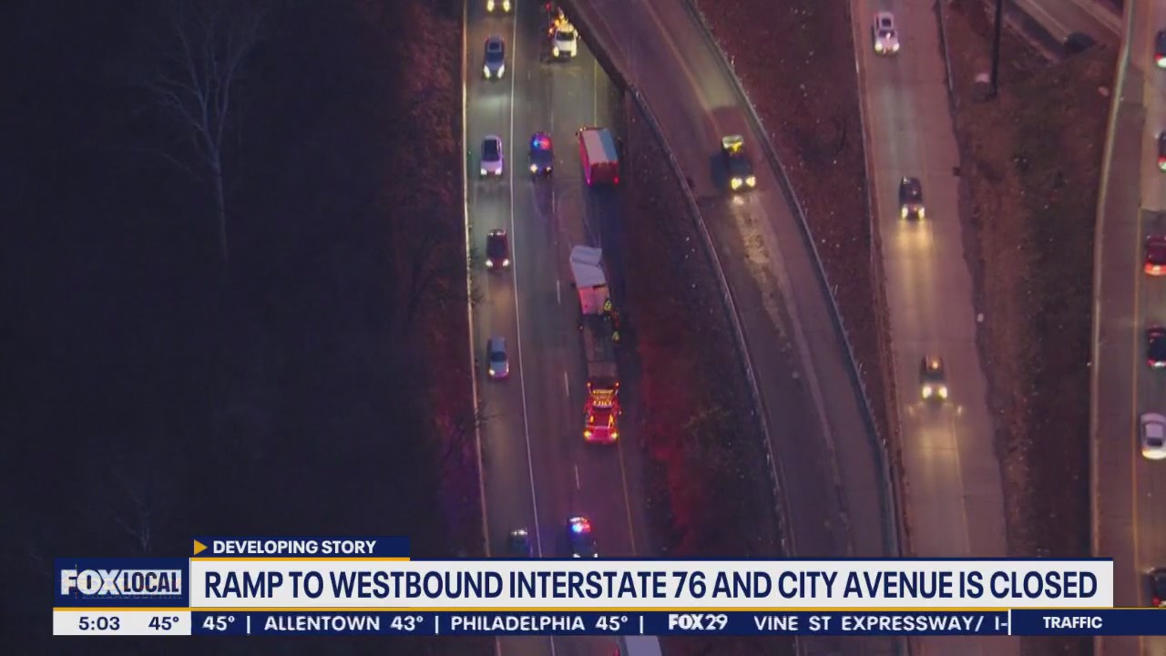 Route 1 ramp closure near I-76 and City Avenue