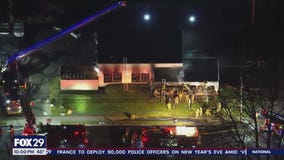 Firefighters battle smoky fire in Willow Grove