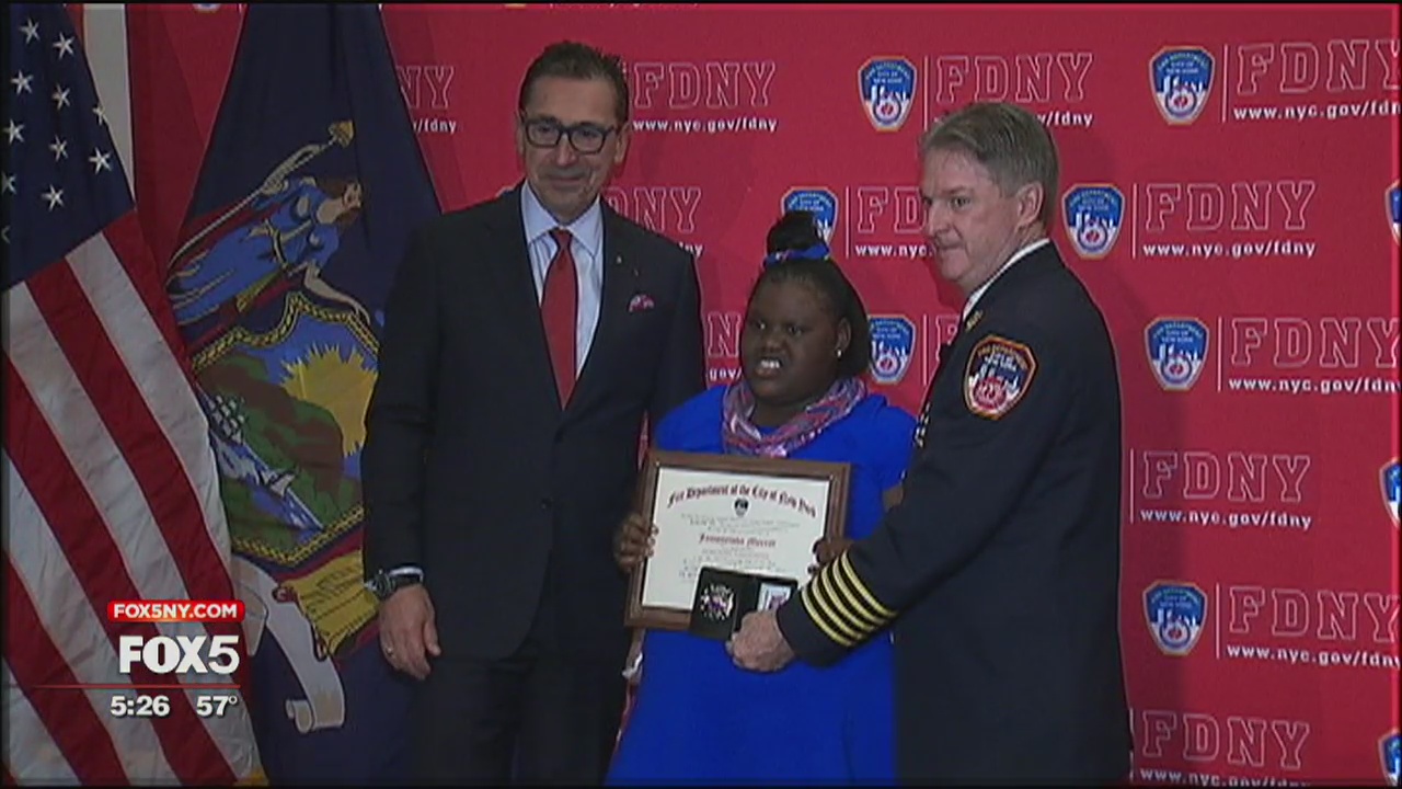 Bronx girl becomes honorary firefighter
