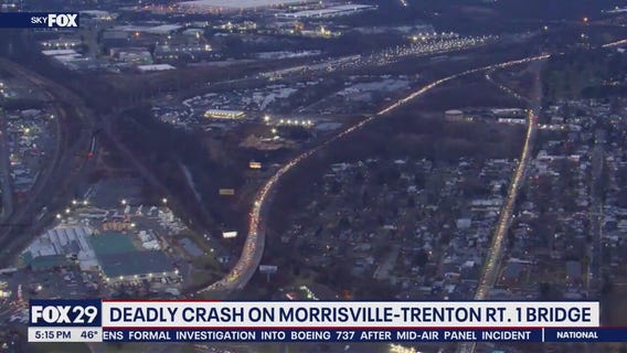 Crash on Morrisville-Trenton Rt. 1 bridge leaves woman dead