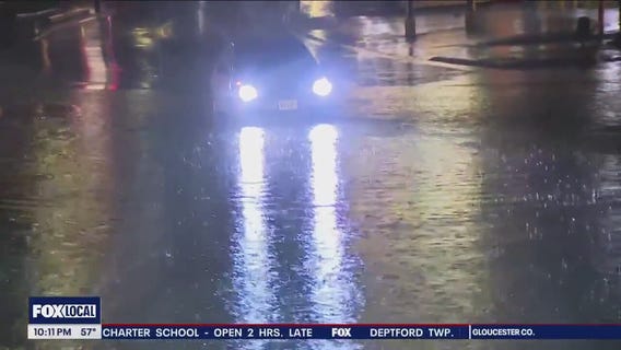 Roads close in Delaware County as Darby Creek overtops its bank