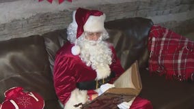 Santa visits Indian Lore Christmas Tree Farm