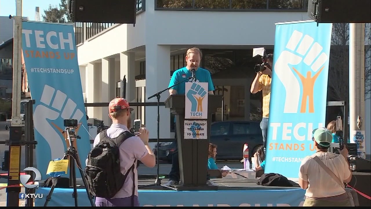 Tech workers rally against Trump administration