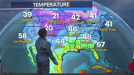 7-year-old Israel helps with the weather