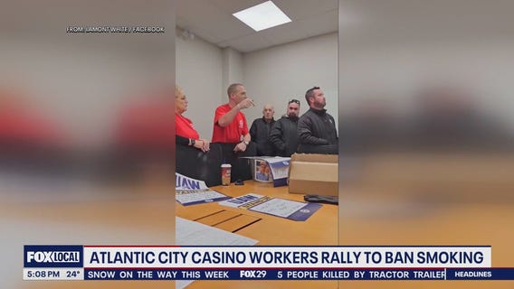 Atlantic City Casino workers rally to ban smoking