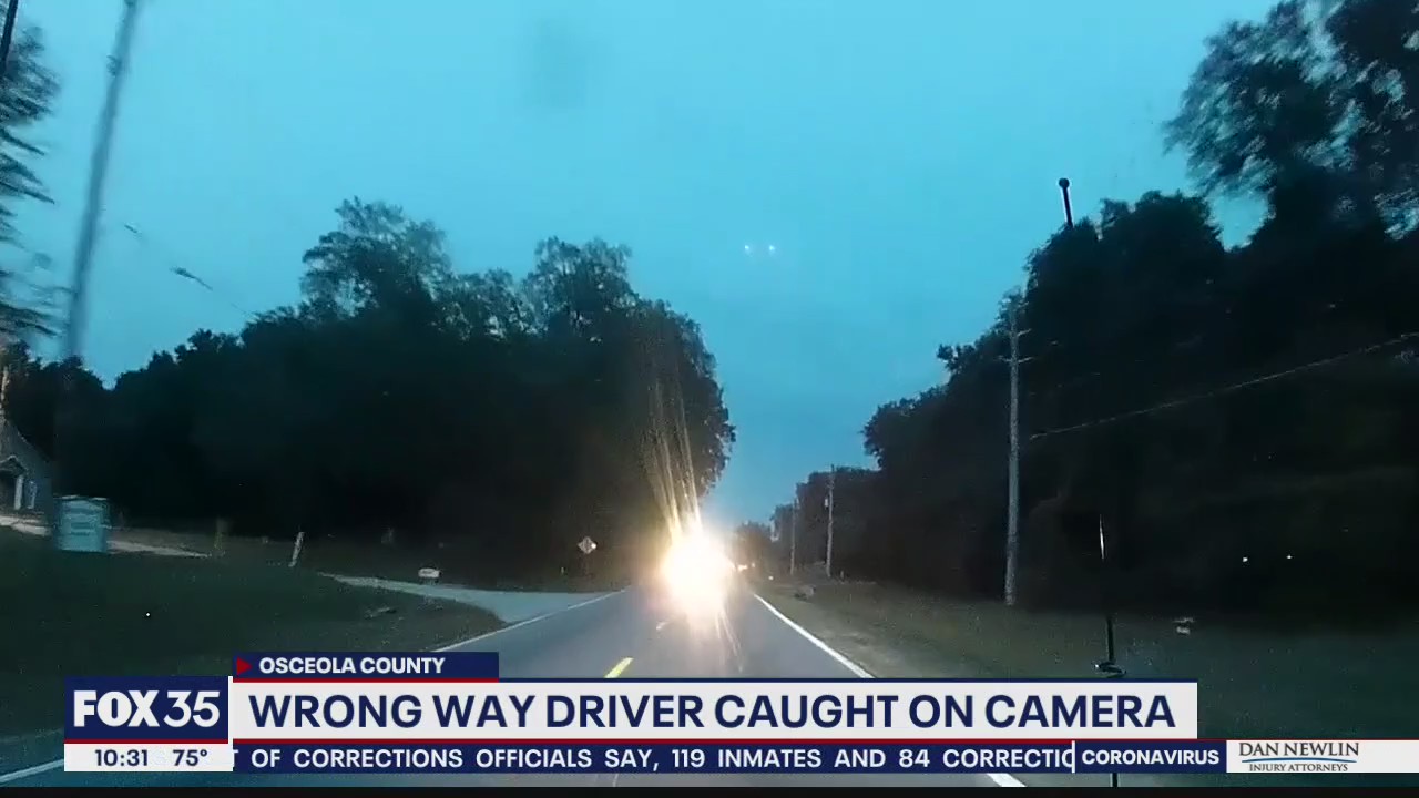Wrong-way driver caught on camera