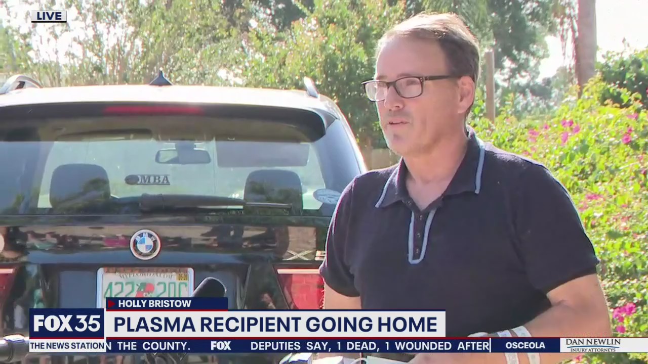 Plasma recipient going home