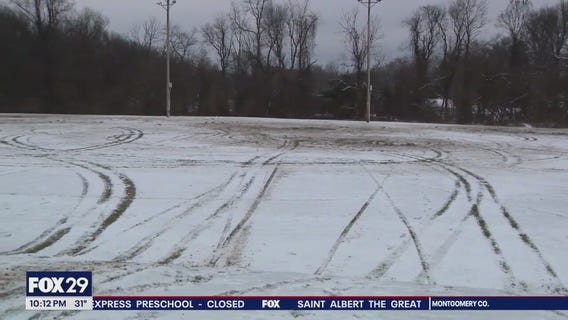 Soccer field damaged by vandals riding ATVs