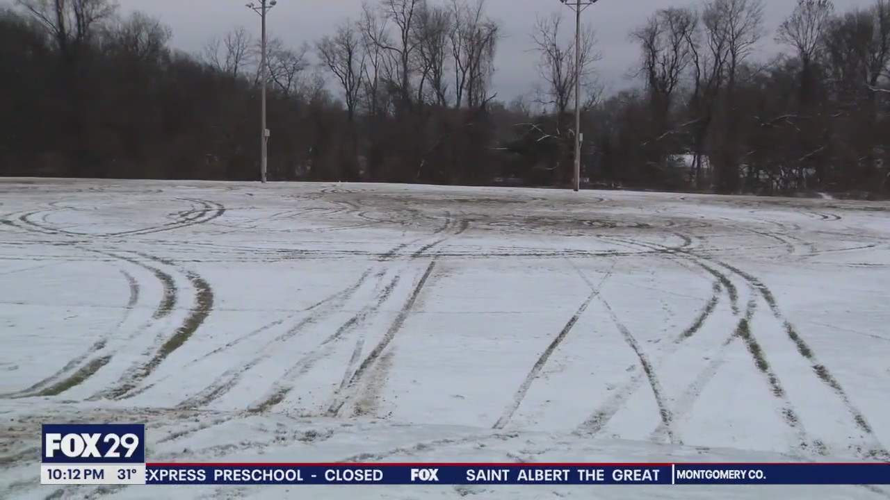 Soccer field damaged by vandals riding ATVs