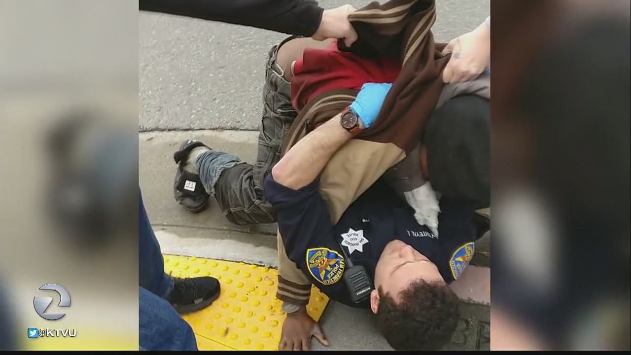 Attack on SF officer caught on camera
