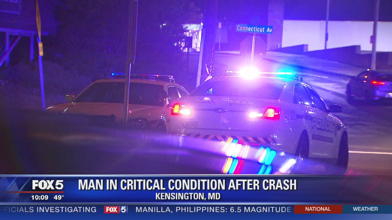 Man in critical condition after crash