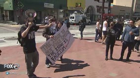 Dueling Trump protests at UC Berkeley again