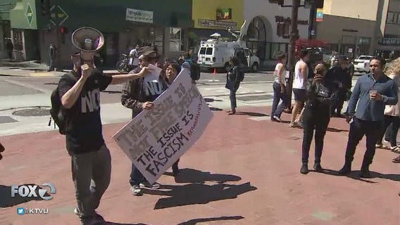 Dueling Trump protests at UC Berkeley again