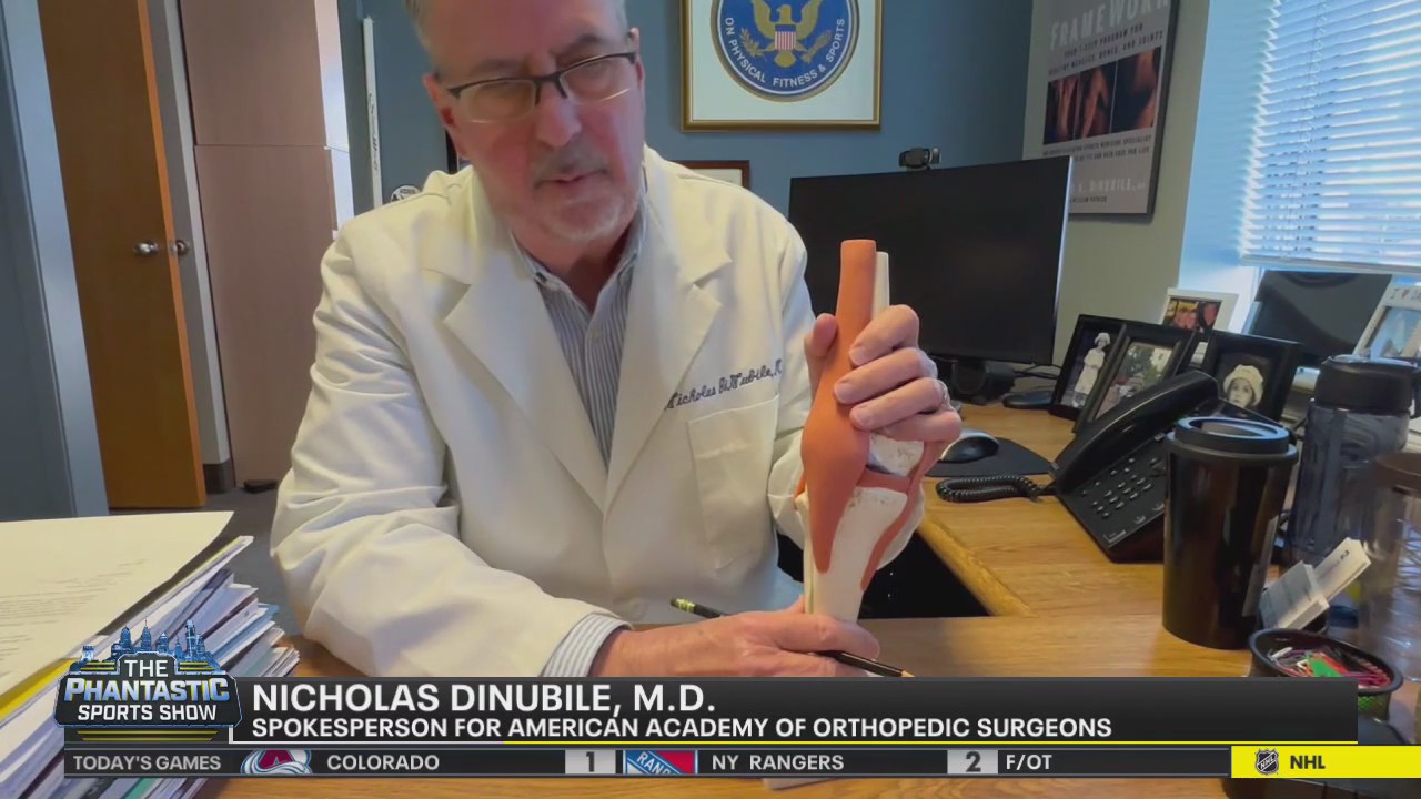 Dr. Nicholas DiNubile breaks down Joel Embiid's knee injury
